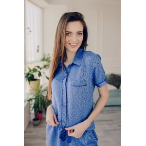 Сатиновая пижама Victoria’s Secret Sky Blue Satin Short PJ Set