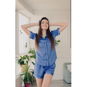 Сатиновая пижама Victoria’s Secret Sky Blue Satin Short PJ Set