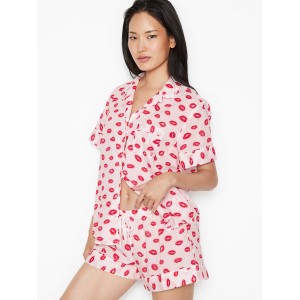 Пижама Victoria’s Secret Cotton Short PJ Set print kisses