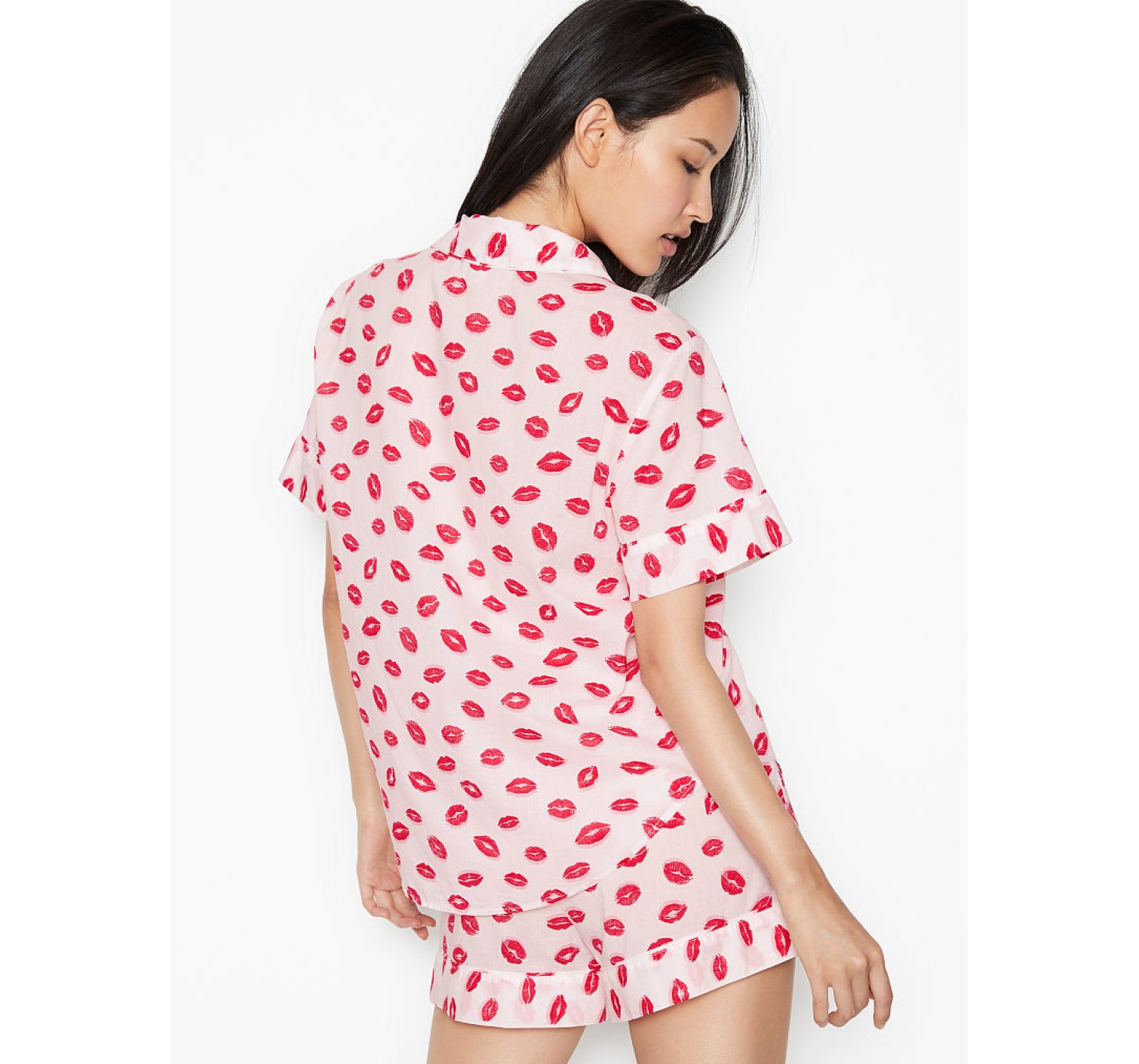 Пижама Victoria’s Secret Cotton Short PJ Set print kisses