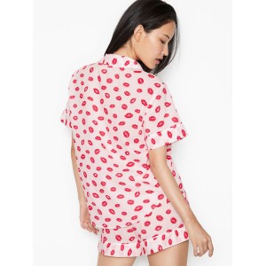 Пижама Victoria’s Secret Cotton Short PJ Set print kisses