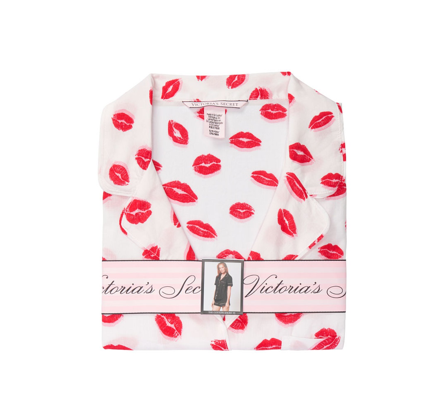 Пижама Victoria’s Secret Cotton Short PJ Set print kisses