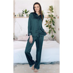 Сатиновая пижама Victoria’s Secret Green Long Satin PJ Set