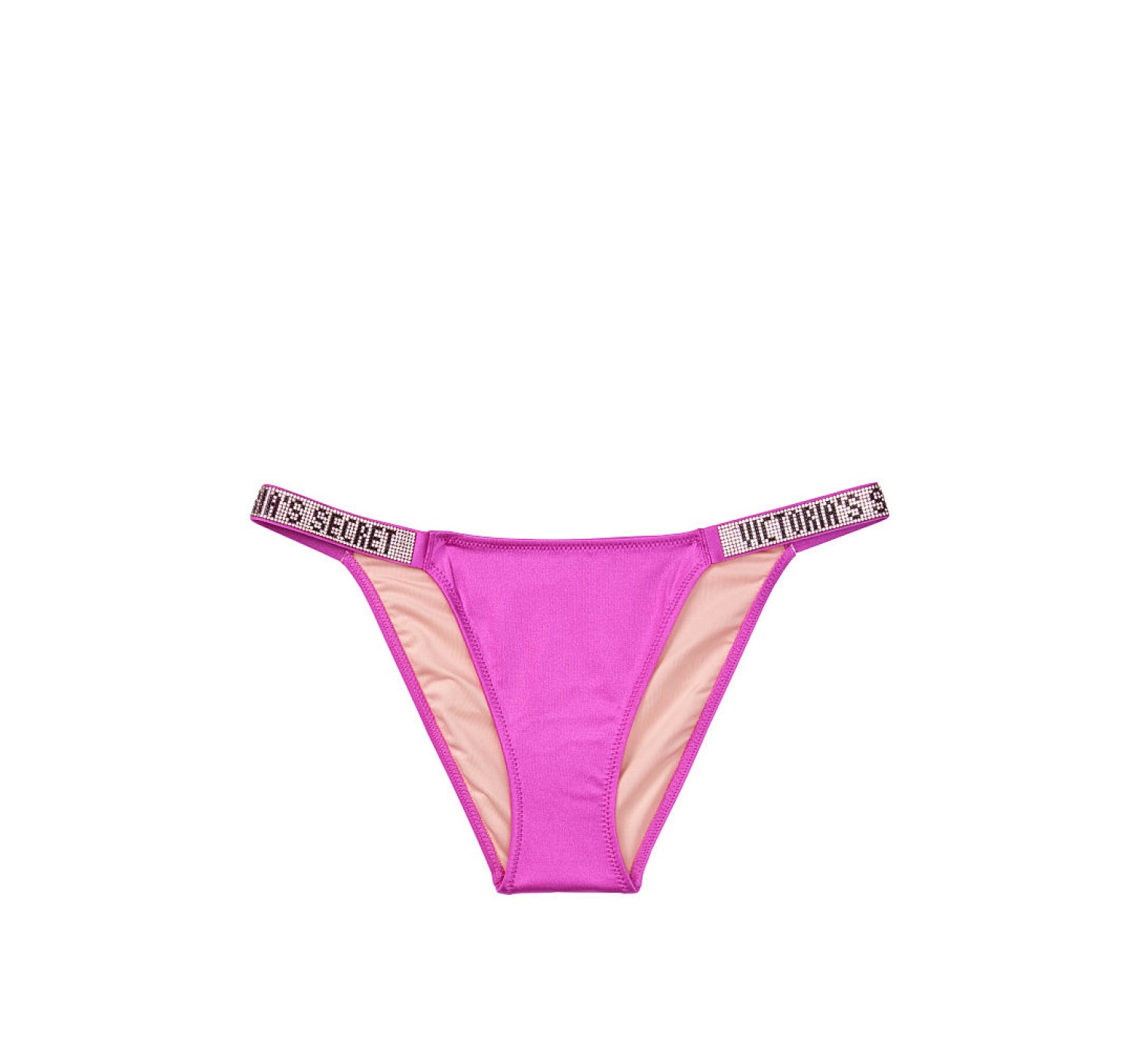 Купальник Вікторія Сікрет з подвійним пушапом Shine Strap SWIM Bikini panty Fuchsia