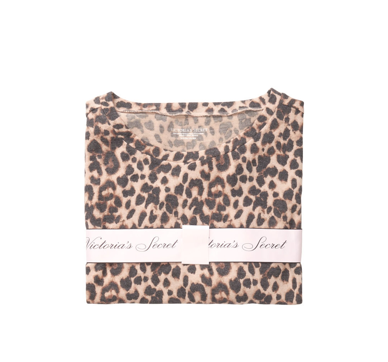 Пижама Виктория Сикрет The Cozy Knit Crewneck & Short Set Leopard
