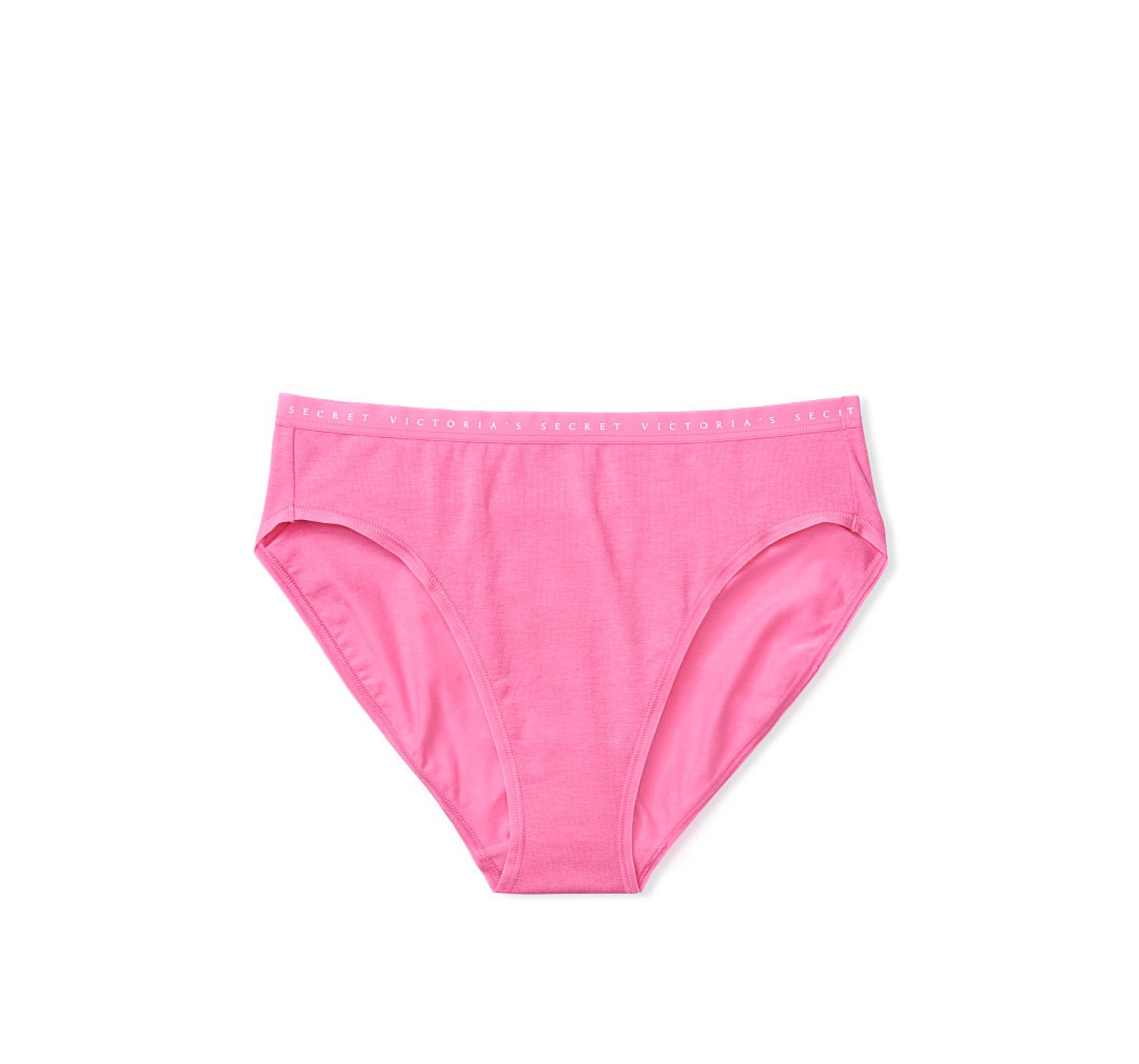 Трусики хлопковые Виктория Сикрет Pink Bikini Panty logo VS