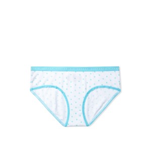 Трусики хлопковые Виктория Сикрет Hiphugger Panty logo VS Blue dot