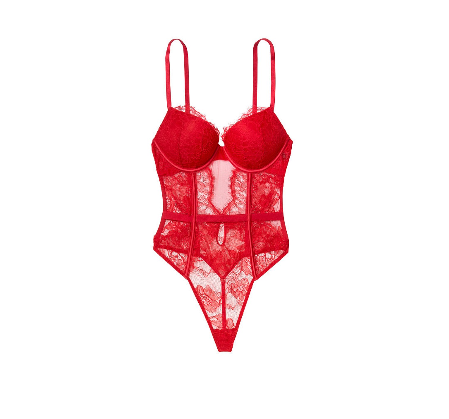 Боди VS Very Sexy Bombshell push-up Lace Teddy Lipstick
