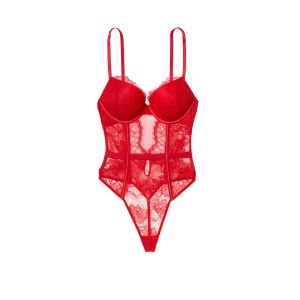 Боди VS Very Sexy Bombshell push-up Lace Teddy Lipstick