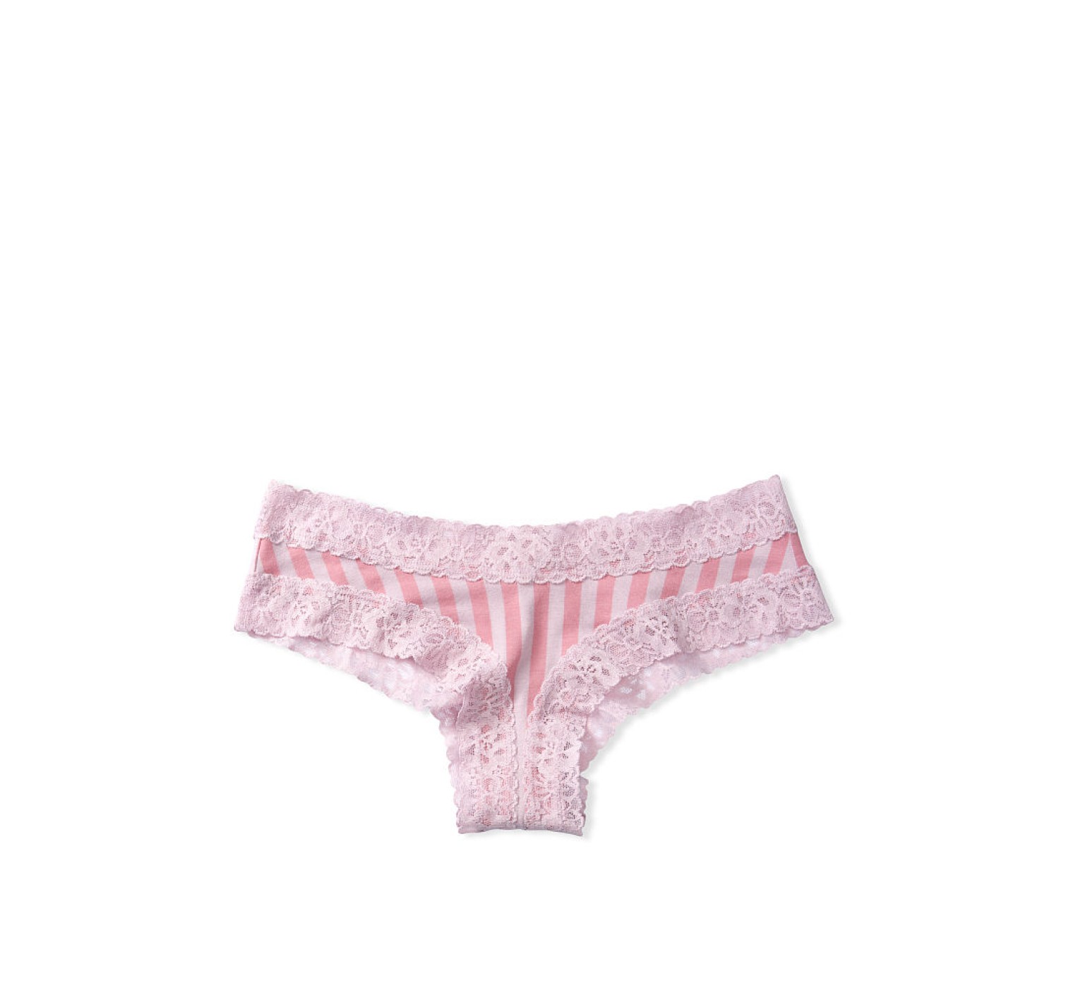 Трусики чики Victoria’s Secret Cotton Lace Cheeky panty stripes