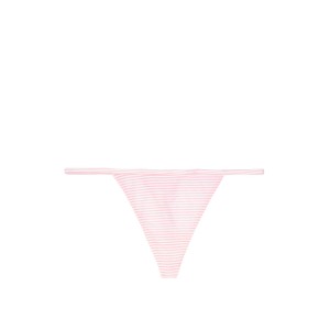 Трусики стринги Victoria’s Secret Cotton V-string Thong panty stripes