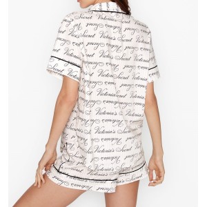 Пижама Victoria’s Secret Cotton Short PJ Set logo VS