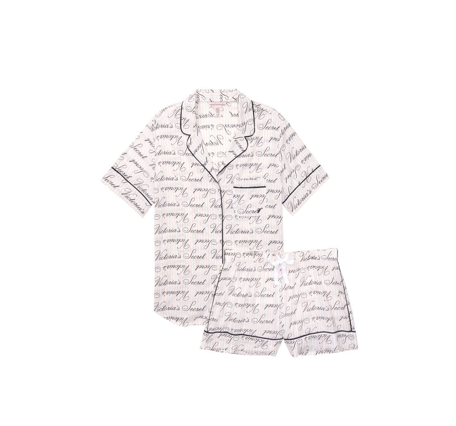 Пижама Victoria’s Secret Cotton Short PJ Set logo VS
