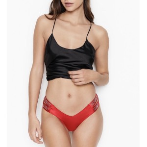 Трусики VS Very Sexy Shine Double-Strap Brazilian Panty Lipstick
