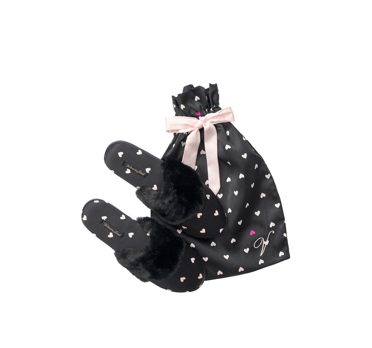 Домашні капці Victoria's Secret Slippers Hearts print