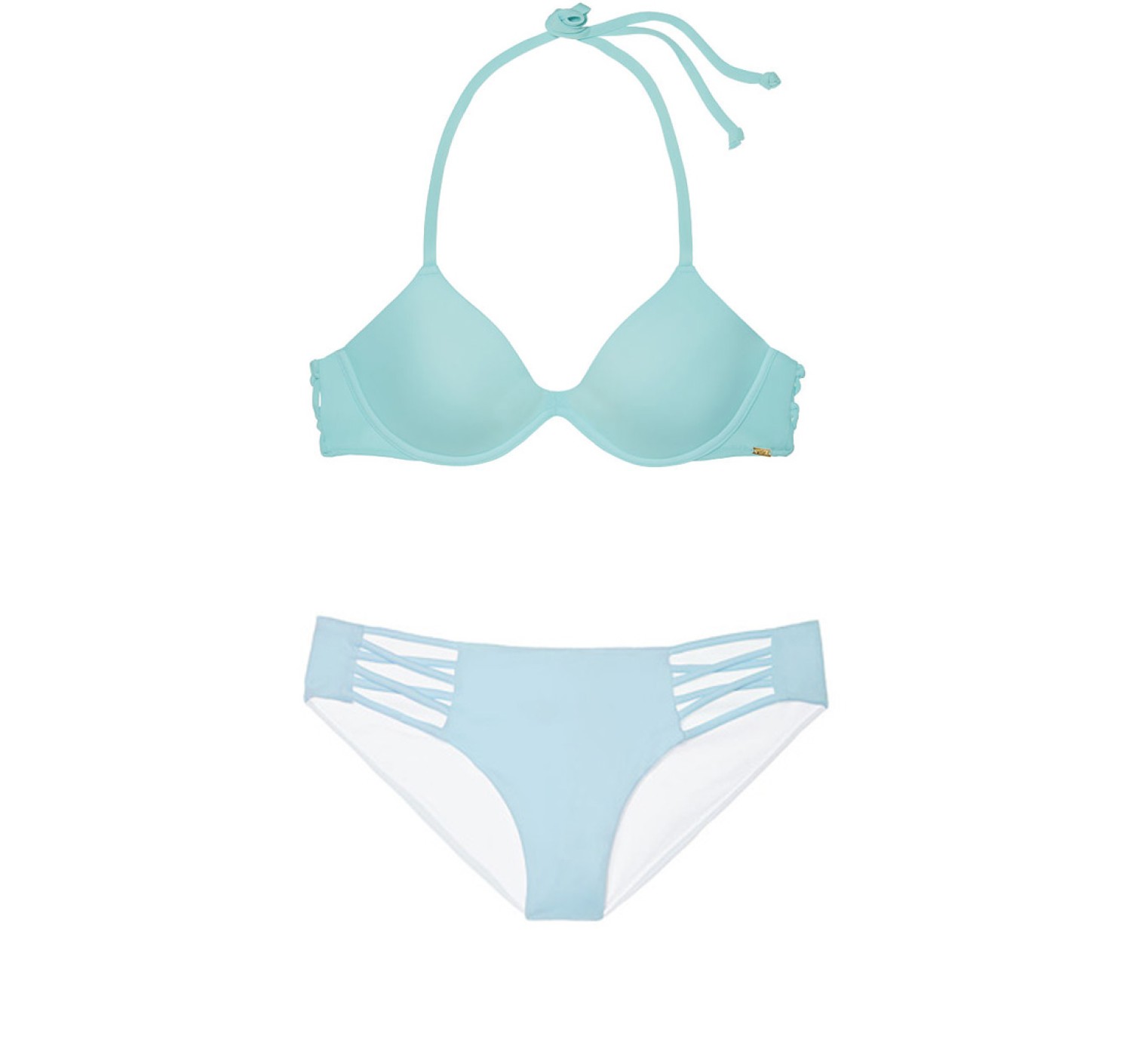 Купальник Victoria’s Secret PINK Top & Bikini Strappy panty Sky Blue
