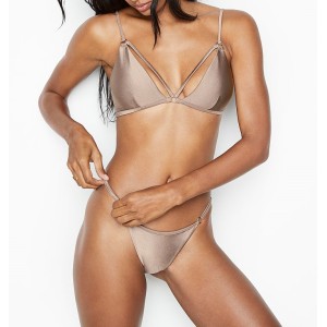 Купальник Victoria’s Secret PINK Strappy Top & Brazilian panty Platinum