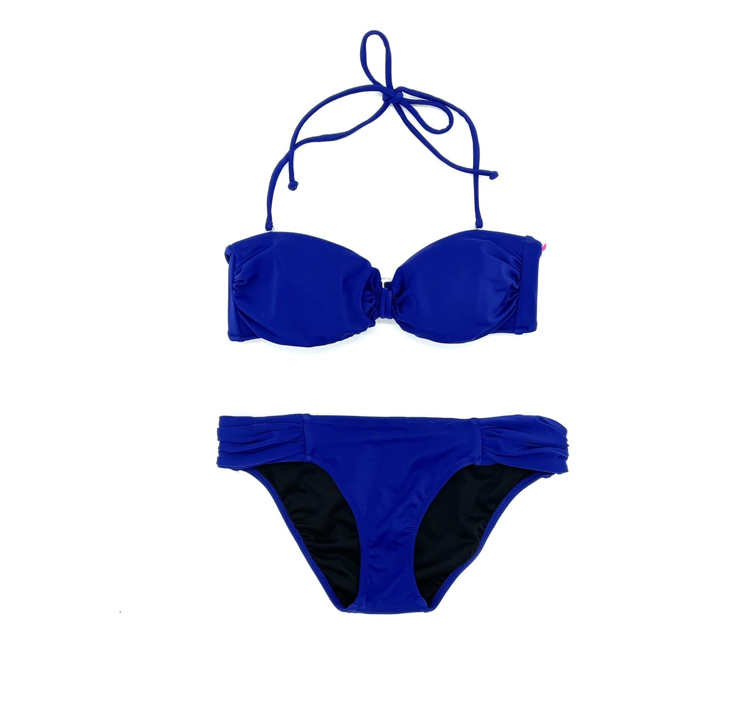Купальник Victoria's Secret Pink Blue Bandeu Top S&amp;Mini bikini panty