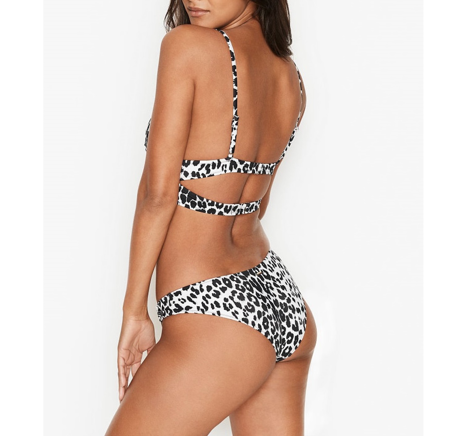 Купальник Виктория Сикрет V-hardware Bralette & Brazilian panty Animal print