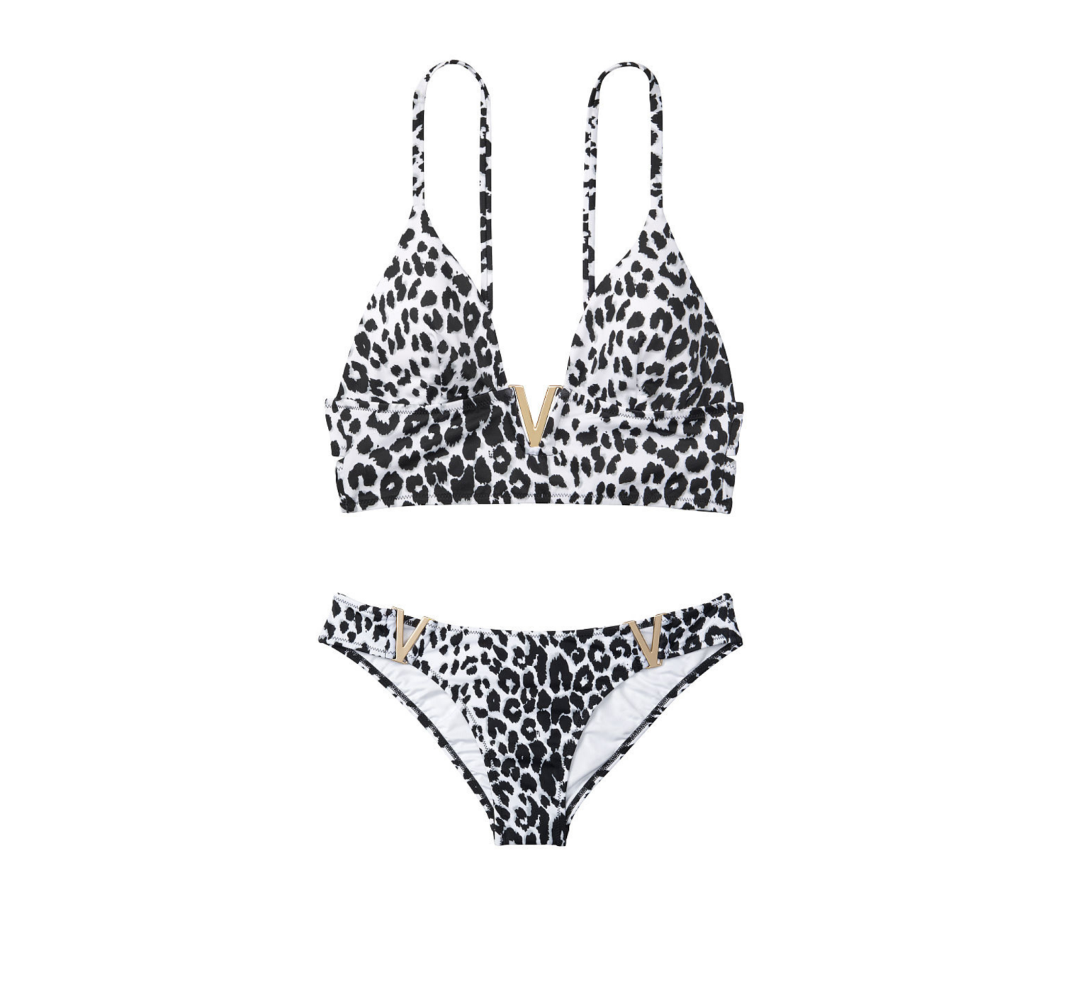 Купальник Виктория Сикрет V-hardware Bralette & Brazilian panty Animal print