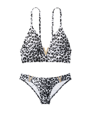 Купальник Виктория Сикрет V-hardware Bralette & Brazilian panty Animal print