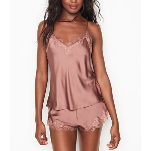 Піжама Victoria's Secret Satin Cami PJ Set Milk Chocolate
