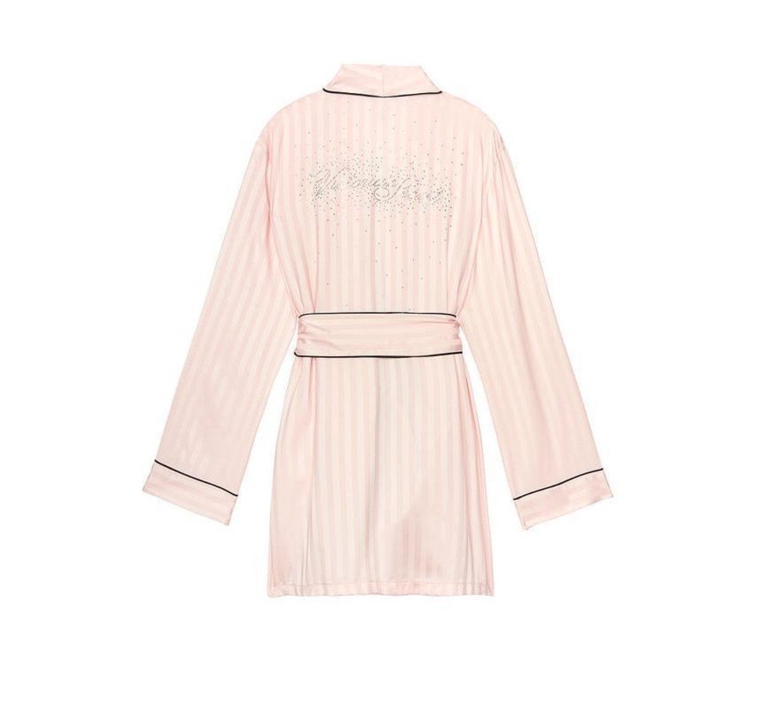 Сатиновий халат Victoria's Secret Rhinestone Satin Kimono Pink fizz