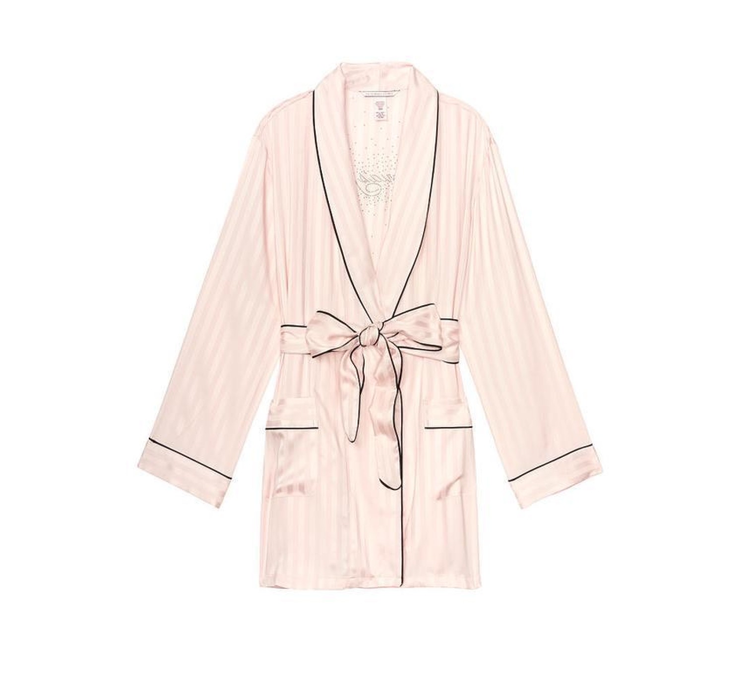 Сатиновий халат Victoria's Secret Rhinestone Satin Kimono Pink fizz