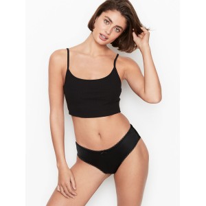 Комплект белья DREAM ANGELS Black Lace-up Balconette Bustier & Cheekini panty