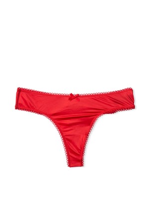 Трусики VS Lipstick Micro & Satin Bow Thong Panty