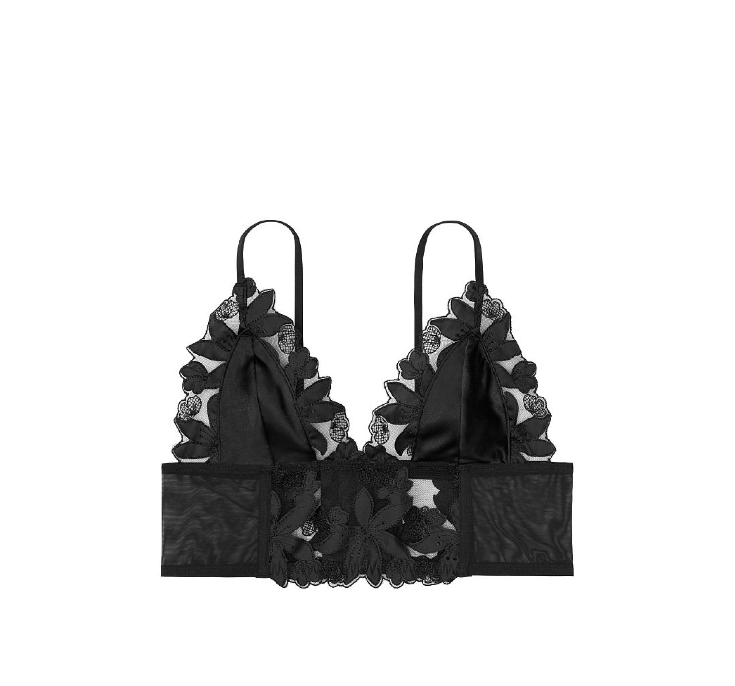 Бюстье Victoria's Secret Unlined Floral Embroidered Long Line Bralette