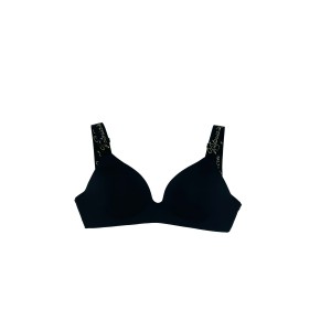 Бюстгальтер Victoria's Secret T-shirt Lightly Lined Black Lurex straps Logo Bra