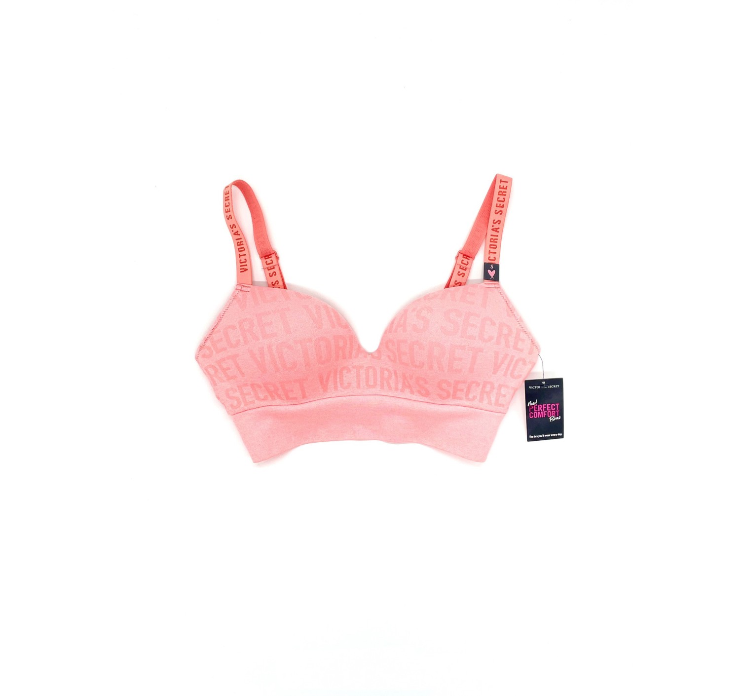 Бюстгальтер Victoria’s Secret Bralette Logo Bra Neon pink