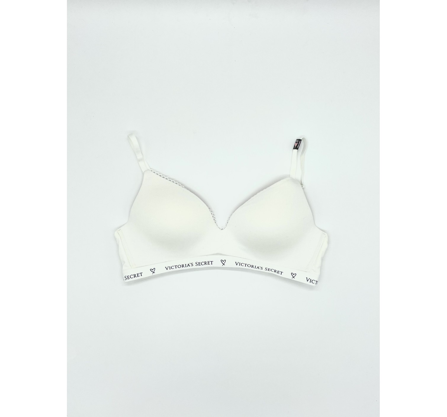 Бюстгальтер Victoria's Secret Cotton T-shirt Lightly lined Logo Bra White