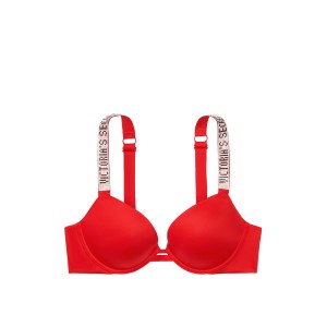 Бюстгальтер Victoria’s Secret Embellished Strap Push-up Bra Lipstick