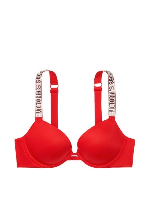 Бюстгальтер Victoria's Secret Embellished Strap Push-up Bra Lipstick