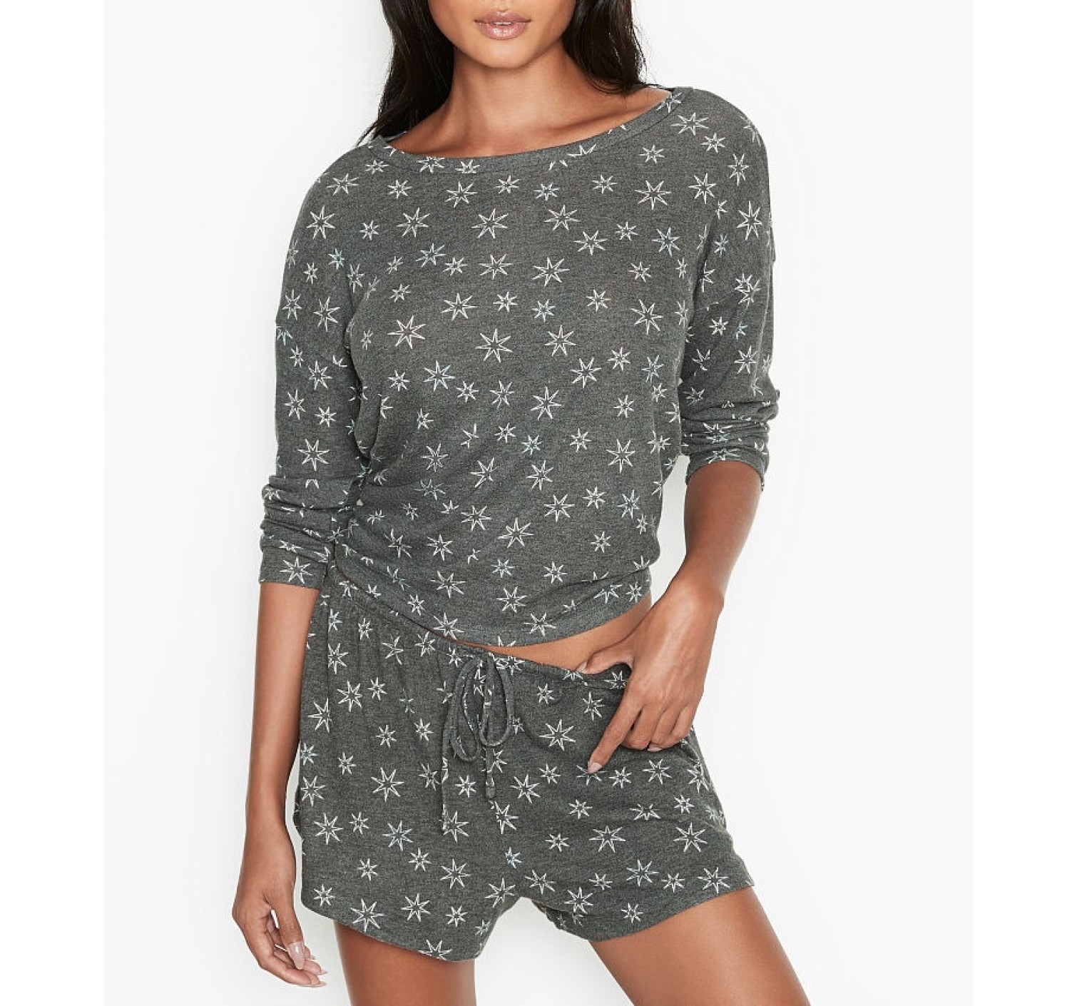 Піжама Victoria's Secret Cozy Short PJ Set stars print
