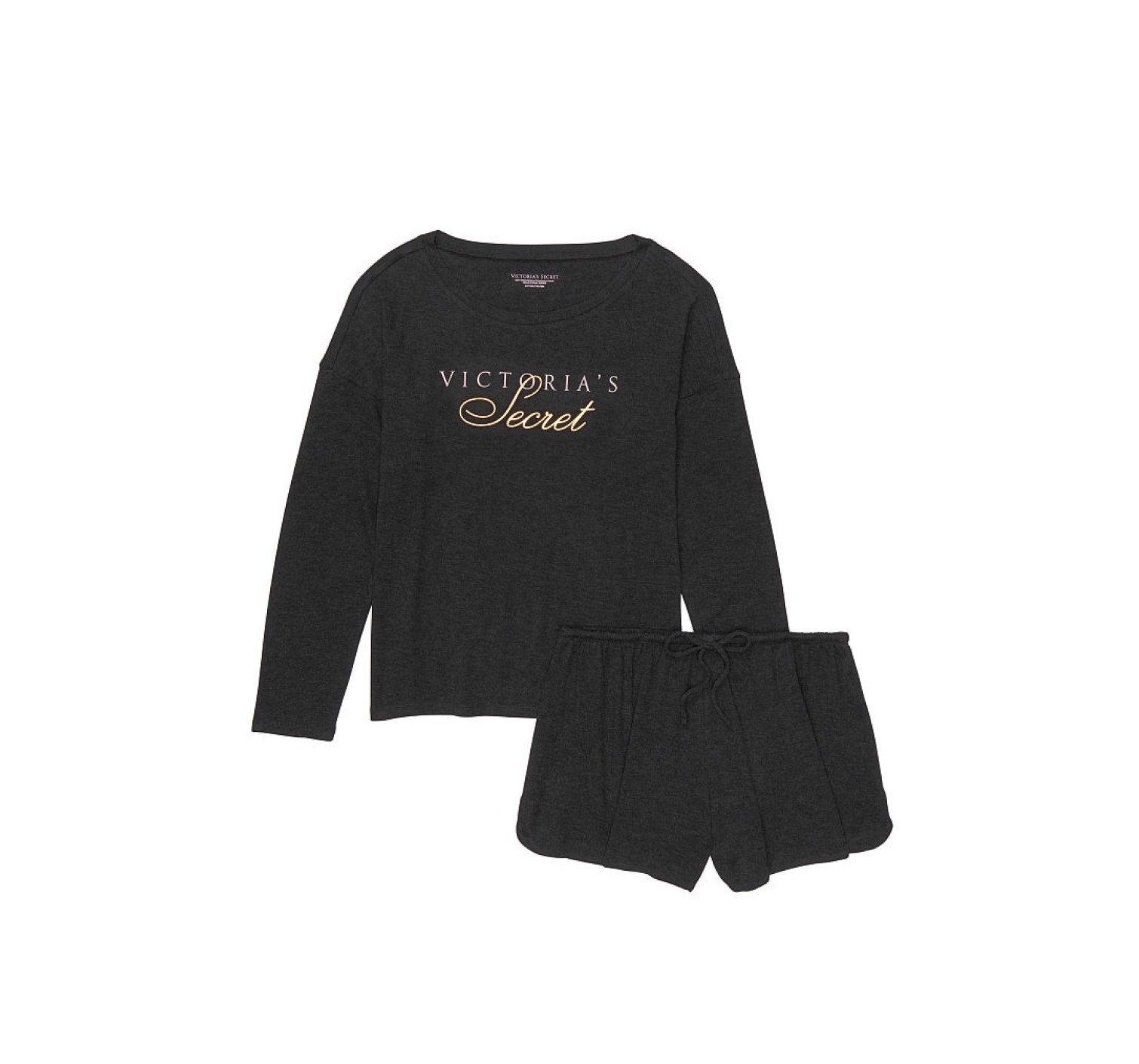 Піжама Victoria's Secret Cozy KnitShort PJ Set print logo VS
