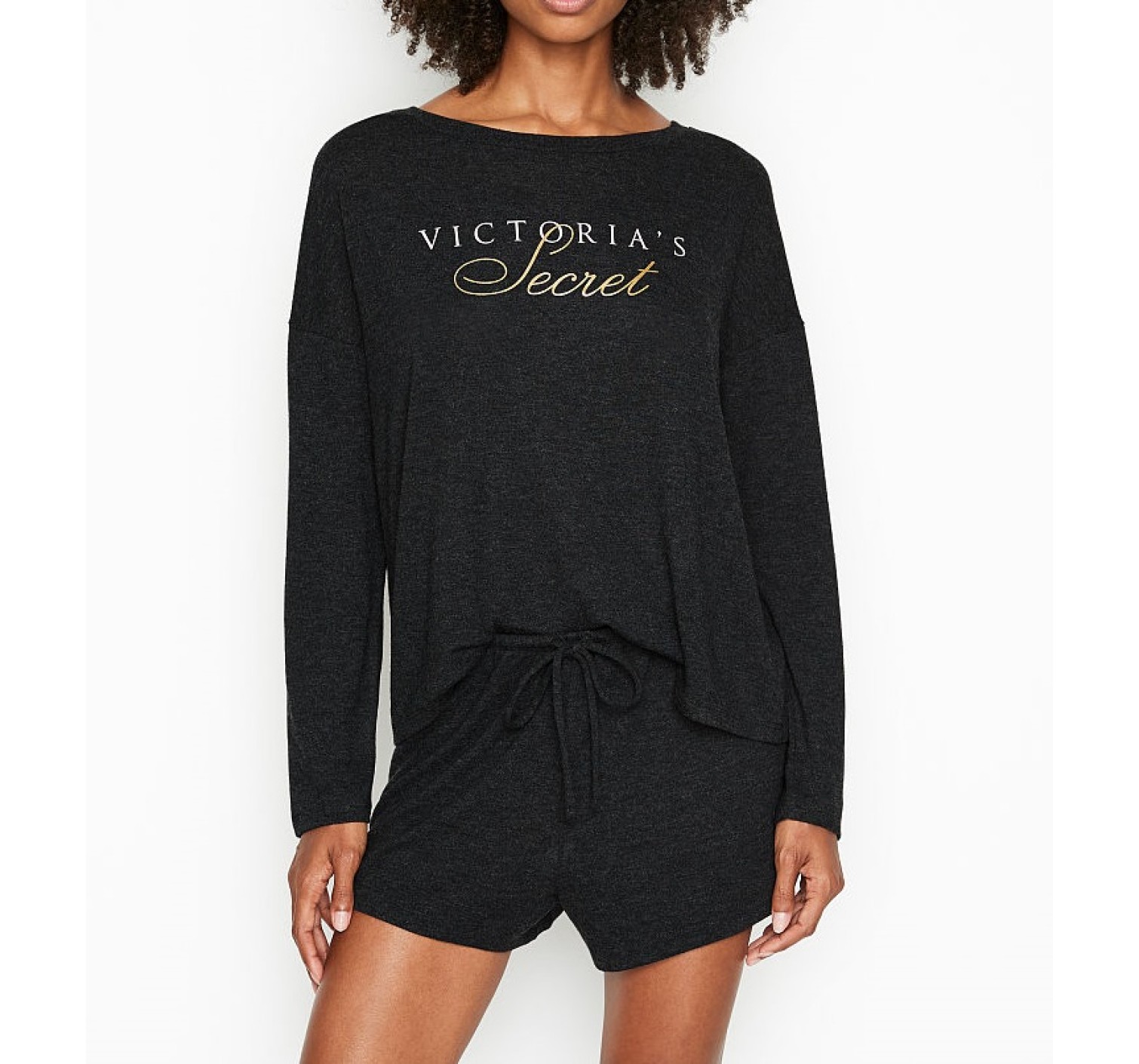 Піжама Victoria's Secret Cozy KnitShort PJ Set print logo VS