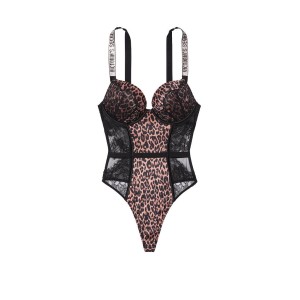 Боді з подвійним пуш-ап Вікторія Секрет Very Sexy Logo Shine Strap Teddy