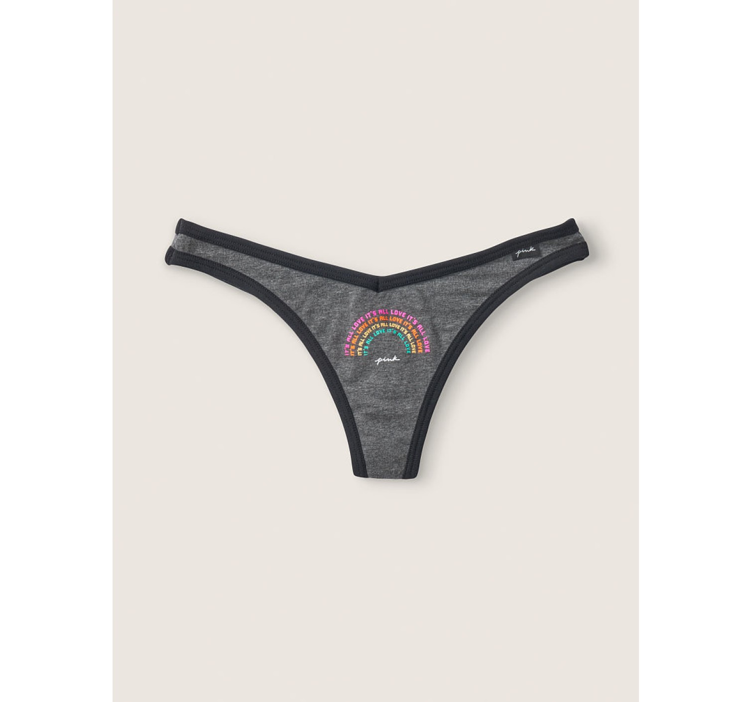 Бавовняні трусики стрінги Вікторія Сікрет Pink Cotton Thong panty