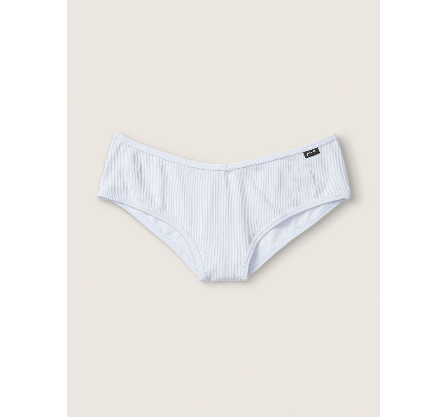 Бавовняні трусики VS PINK Ribbed Cotton Bikini Panty blue