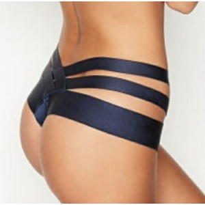 Трусики Victoria's Secret Banded Strappy Cheeky Panty Navy blue