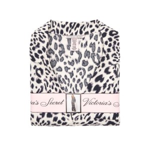Піжама Victoria's Secret Flannel Long PJ Set Shadow Black Leopard