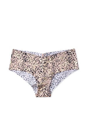 Трусики бесшовные Виктория Сикрет No show Cheeky Panty Leo print shimmer