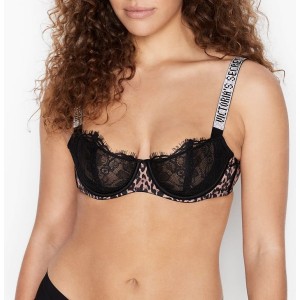 Бюстгальтер Victoria's Secret Embellished Strap Push-up Leopard Bra