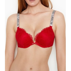 Красный бюстгальтер Виктория Сикрет Very Sexy Bombshell Add-2-cups Push-up Bra
