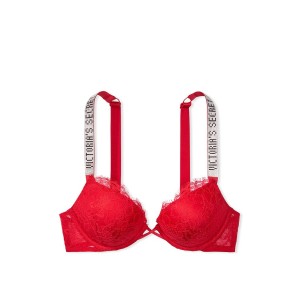 Красный бюстгальтер Виктория Сикрет Very Sexy Bombshell Add-2-cups Push-up Bra