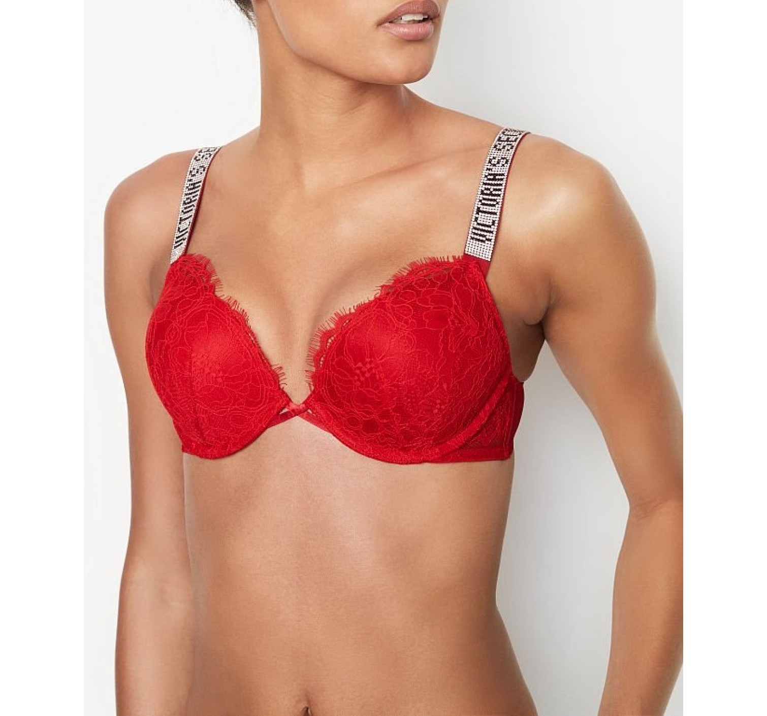Красный бюстгальтер Виктория Сикрет Very Sexy Bombshell Add-2-cups Push-up Bra