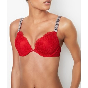 Красный бюстгальтер Виктория Сикрет Very Sexy Bombshell Add-2-cups Push-up Bra